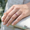 Baguette Cut Ruby Diamond Band Ring - Anniversary Ring For her
