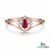 Vintage Style Oval Ruby and Diamond Ring - Romantic Ruby Jewelry