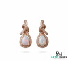 Pear Cut Opal Earrings - October Birthstone Gemstone Earrings