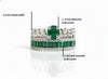 0.90 carat Natural Emerald Baguettes And Diamond Double chain Band Engagement Ring