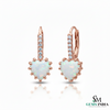Romantic Heart-Cut Opal Drop Earrings with Diamonds