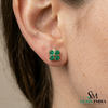 Minimal Emerald Stud Earrings in 14K Gold – Everyday Fine Jewelry