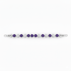 Round Natural Amethyst Diamond Bracelet for Women - Fine Gold Jewelry