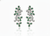 2.50 Teardrop Natural Emerald Diamond Flower Dangle Earrings Elegant Statement Design