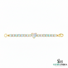Heart and Round Opal Tennis Bracelet in Rose Gold – Dainty Luxury Love Bracelet