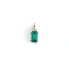 2.20 carat Emerald-Cut Natural Emerald Pendant Necklace in 14K Gold with Diamond Accents