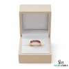 Luxury Round Natural Ruby Diamond Eternity Band for Women Eternity Ring for Her