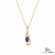 Oval Amethyst Pendant With Diamond Accents – Luxury Jewelry For Woman
