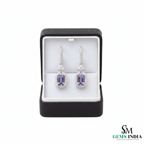 7,80 ct dunkelgrüne Statement-Ohrhänger mit großen sambischen Smaragden im Smaragd- und Ovalschliff, 18 Karat Gold, Smaragdohrringe, ovale Smaragdstifte (Kopie)