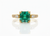 Classic Octagon Cut Natural Emerald 4 carat Engagement Ring in 14K Gold Promise Ring