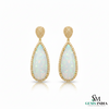 Pear Shape Opal Diamond Dangle Earring Bridal opal earrings
