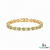 Green Heart Cut Gemstone & Diamond Gold Tennis Bracelet - Heart Jewelry