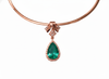 3.50 carat Radiant Teardrop Emerald Pendant Pear Cut Green Gemstone Brilliance