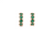 0.70 carat Natural Emerald Row Hoop Earrings Dainty Everyday Hoops