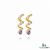 Pear Cut Blue Tanzanite & Diamond Spiral Drop Earrings in 14k and 18kk Gold