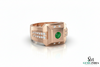 Natural Emerald ring for men's in 18k solid Gold Zambian Emerald ring
