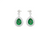 Vintage-Style Natural Emerald Halo Drop Earrings Elegant Pear Shape Green Gemstone Jewelry
