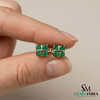 Minimal Emerald Stud Earrings in 14K Gold – Everyday Fine Jewelry