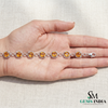 Natural Cushion Cut Citrine Halo Bracelet - Fine Gemstone Tennis Bracelet for Women