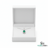 Elegant Oval Emerald and Diamond Pendant - Fine Jewelry For Women