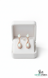 Classic Oval Opal Hanging Earrings – Vintage Inspired Opal earrings for her