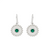 2.10 carat Sun Halo Natural Emerald Dangle Earrings in 14k Gold – Artisan Boho Luxury