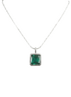10.40 carat Modern and Elegant Natural Octagon Emerald Pendant in 14K Gold