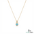Classic Round Turquoise & Diamond Pendant – Luxury Statement Pendant Gift For Her