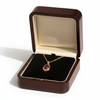 Oval Ruby & Diamond Halo Pendant Special Surprise gift for her