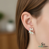Elegant Leaf Style Marquise Opal Stud Earring Minimalist Earrings Gift