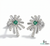 Emerald & Diamond Floral Burst Stud Earrings - Fine Emerald Jewelry