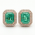 Natural Emerald Cut 4.10 Carats Women Stud Earrings
