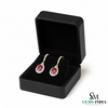 Elegant Oval Ruby Dangle Earrings in 14k and 18k gold Timeless Jewelry for her