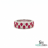 Luxury Pear Cut Ruby & Diamond Eternity Band Ring - Gift For Her