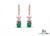 Luxury 3.90 carat Natural Emerald Oval Earrings with Sparkling Diamond X Motif