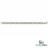 Natural Ethiopian Opal Tennis Bracelet with Diamond Infinity Links