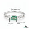 Emerald Cut Green Emerald Ring with Diamond Side Accents – Elegant Fine Jewelry Style
