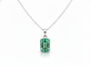 4.10 carat 14K Gold Emerald cut Natural Pendant Necklace Timeless Emerald Jewelry