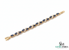 Elegant Oval Blue Sapphire and Diamond Tennis Bracelet - Gift For her