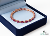 Elegant Oval shape Natural Ruby Bracelet with Diamond Accents – Timeless Luxury