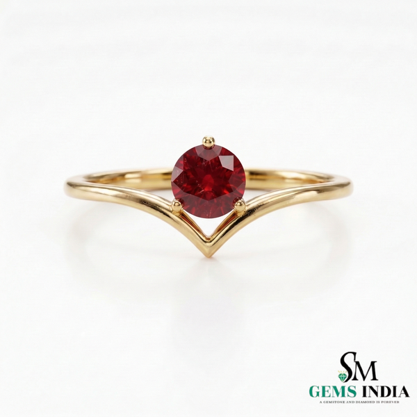 Natürlicher Rubin- und Diamant-Eulenring aus massivem 18-karätigem Gold, eleganter Eulenform-Ring