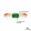 Emerald Cut Green Emerald Solitaire Ring – Minimalist Classic Fine Jewelry Engagement Style