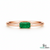 Emerald Cut Green Emerald Solitaire Ring – Minimalist Classic Fine Jewelry Engagement Style