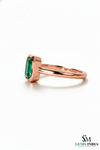 Minimalist Emerald Cut Emerald Gold Ring – Modern Bezel Setting