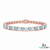 Pear Shaped Aquamarine & Diamond Tennis Bracelet - Luxury Fine Jewelry