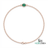 Oval Natural Emerald Gold Bracelet – Elegant Everyday Fine Jewelry