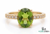 Modern Ovel peridot Minimalist Statement Ring – Elegant Everyday Jewelry