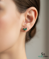 Fine Jewelry Marquise Emerald Stud Earrings for Women - Green Gemstone Jewelry