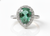 Pear Shape 2.90 carat Natural Emerald And Diamond Engagement Ring 18K Solid Gold May Birthstone Ring (Copy)