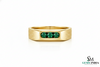 Natural Zambian Emerald Men's Ring: 14k Gold May Birthstone